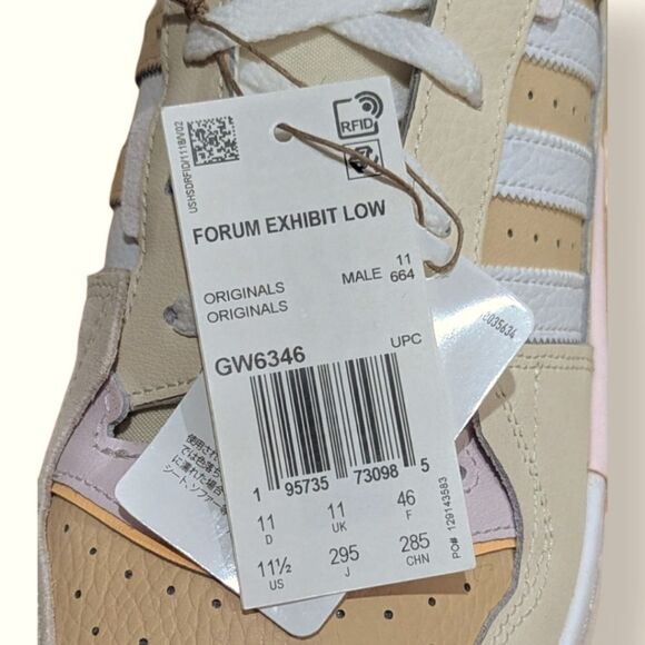 Adidas Forum Exhibit Low Men\'s 11 1/2 Shoes - Ecru Tint Halo Amber GW6346 NWT main image 6